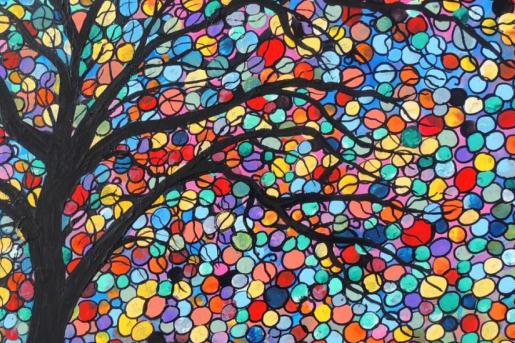 Image of a multicolored tree