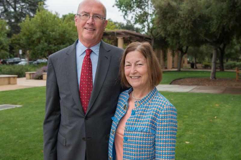 Stanford alumni Ken Olivier and Angela Nomellini are funding a new educational technology initiative at Stanford. (Photo: Steve Castillo)