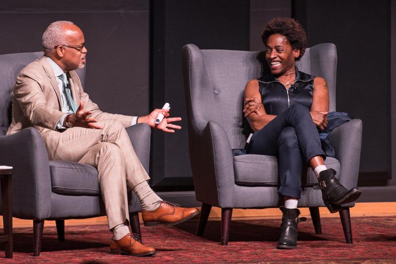 Picture of Harry Elam and Jacqueline Woodson by Steve Castillo