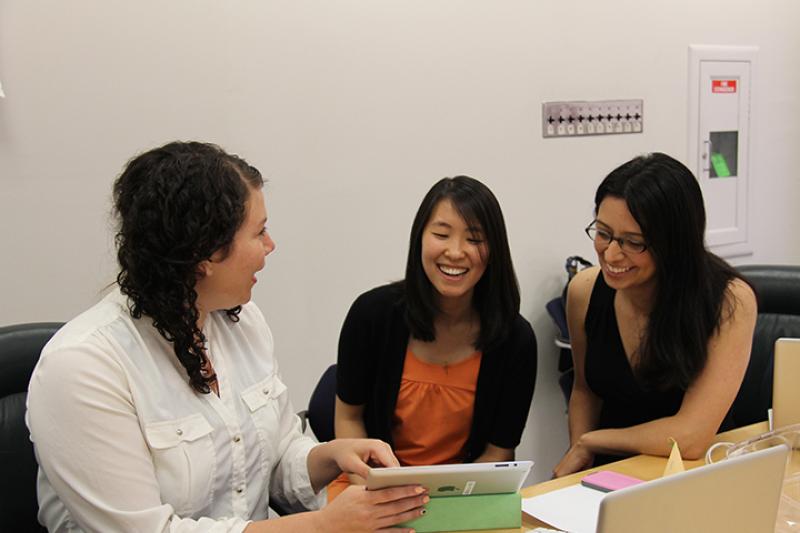 Aleshia Barajas, SoYoung Park and Claudia Rivas (Photo courtesy GSE-IT)
