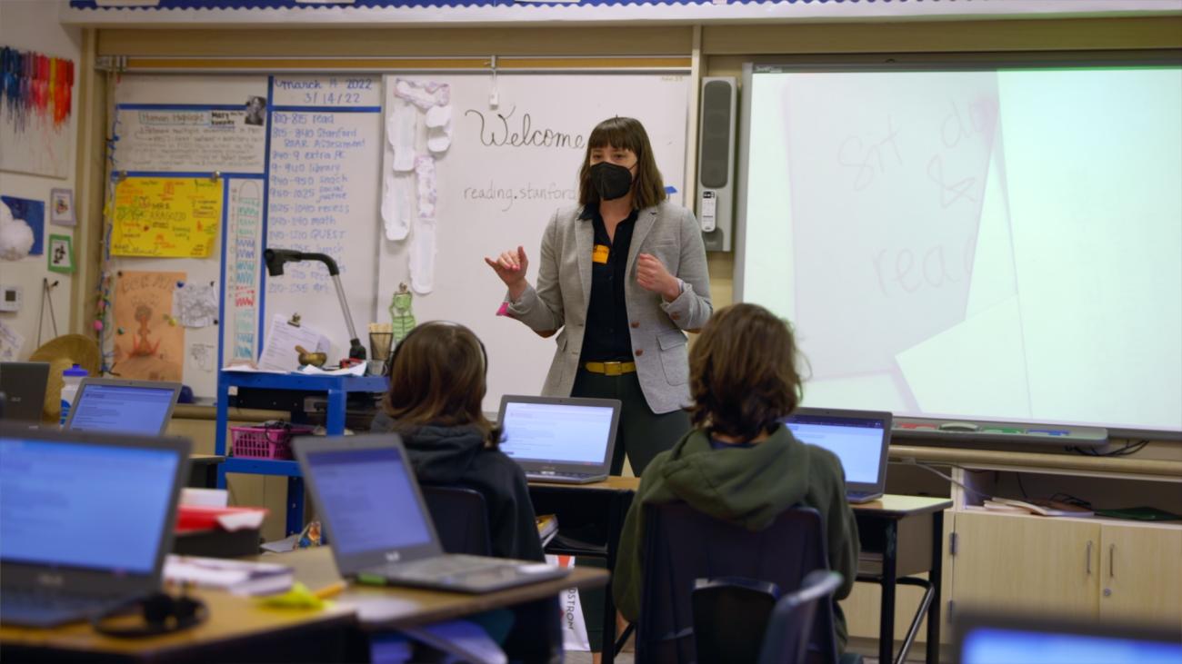 Photo of classroom using the ROAR
