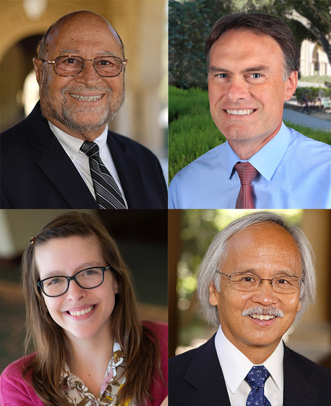 This year's alumni award recipients are (clockwise from top left) David Berliner, Jeff Gilbert, Gary Mukai and Kirstin Milks.