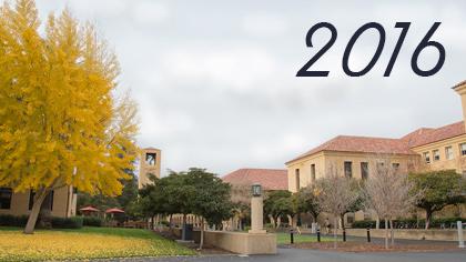 Year 2016 above the School of Education building.